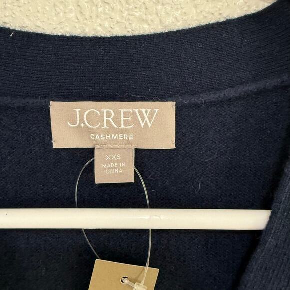 NWT J.Crew Cashmere Patch Pocket Cardigan Sweater BF016 in Black Size XXS - Picture 5 of 9